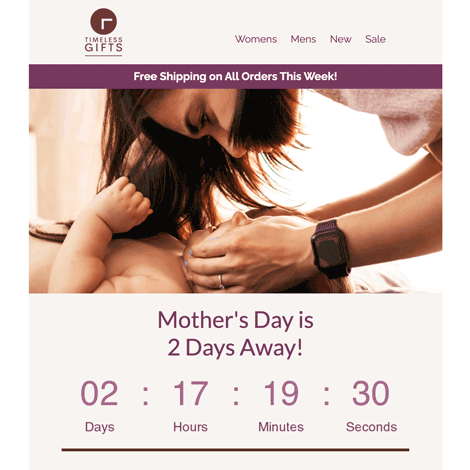 Mother's Day Elegant Countdown